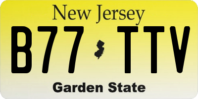 NJ license plate B77TTV