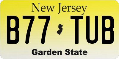 NJ license plate B77TUB