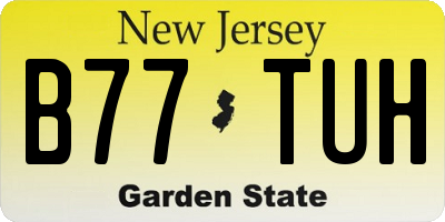 NJ license plate B77TUH