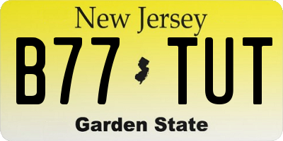 NJ license plate B77TUT
