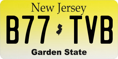 NJ license plate B77TVB