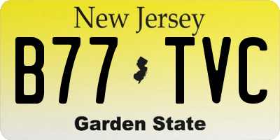 NJ license plate B77TVC