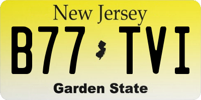 NJ license plate B77TVI