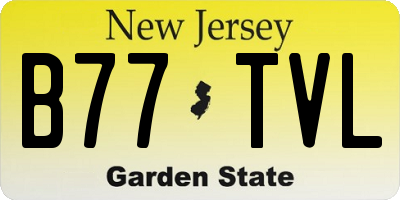NJ license plate B77TVL