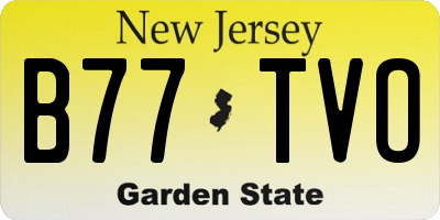 NJ license plate B77TVO
