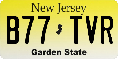 NJ license plate B77TVR