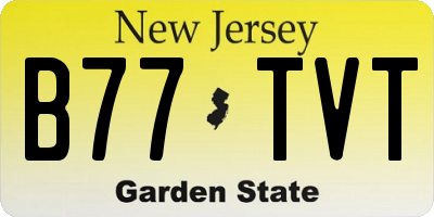 NJ license plate B77TVT