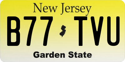 NJ license plate B77TVU