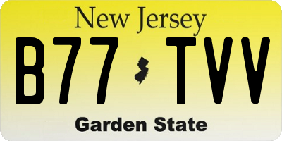 NJ license plate B77TVV