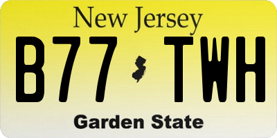 NJ license plate B77TWH