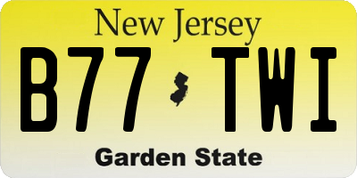 NJ license plate B77TWI