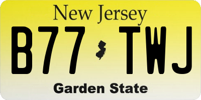 NJ license plate B77TWJ