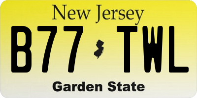 NJ license plate B77TWL