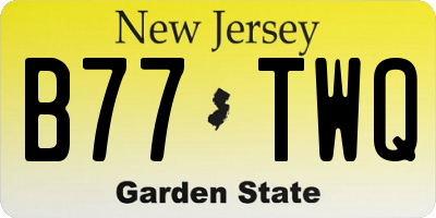 NJ license plate B77TWQ