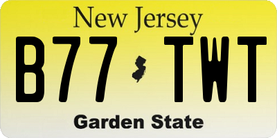 NJ license plate B77TWT