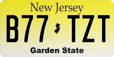 NJ license plate B77TZT