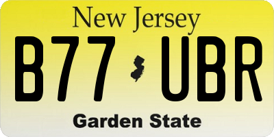 NJ license plate B77UBR