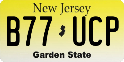 NJ license plate B77UCP