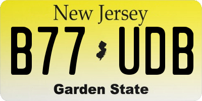 NJ license plate B77UDB