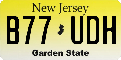 NJ license plate B77UDH