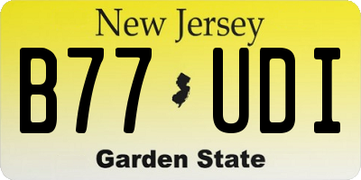 NJ license plate B77UDI