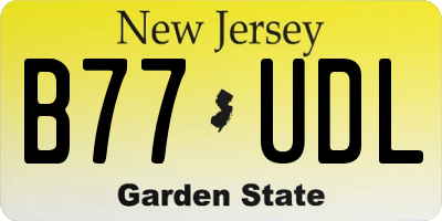 NJ license plate B77UDL