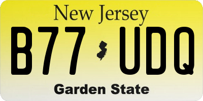 NJ license plate B77UDQ