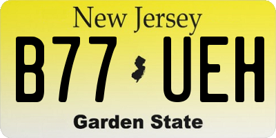 NJ license plate B77UEH