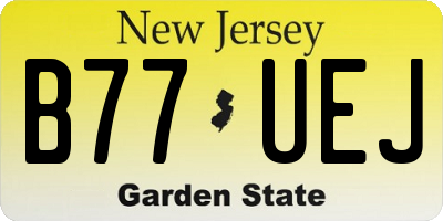 NJ license plate B77UEJ