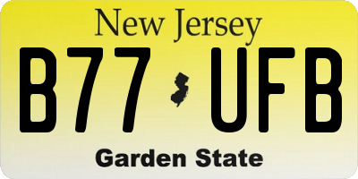 NJ license plate B77UFB