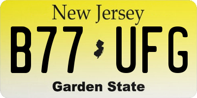 NJ license plate B77UFG