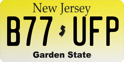 NJ license plate B77UFP