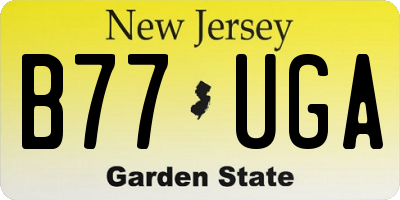 NJ license plate B77UGA