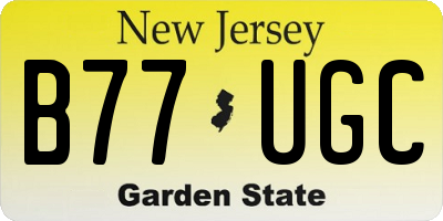 NJ license plate B77UGC