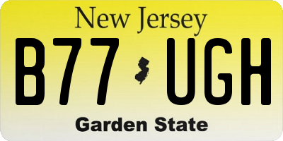 NJ license plate B77UGH