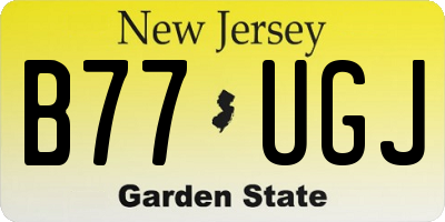 NJ license plate B77UGJ