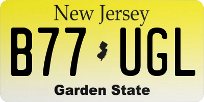 NJ license plate B77UGL