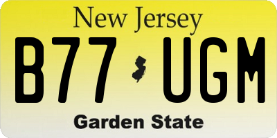 NJ license plate B77UGM