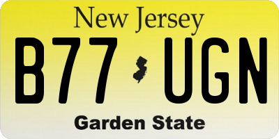 NJ license plate B77UGN