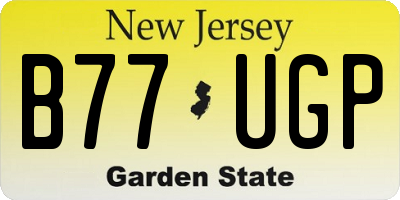 NJ license plate B77UGP