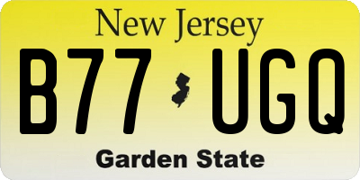 NJ license plate B77UGQ