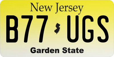 NJ license plate B77UGS
