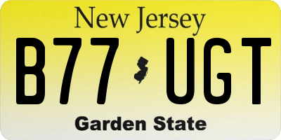 NJ license plate B77UGT