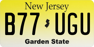 NJ license plate B77UGU