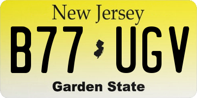 NJ license plate B77UGV