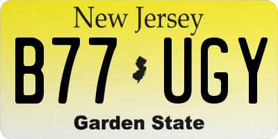 NJ license plate B77UGY