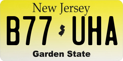 NJ license plate B77UHA