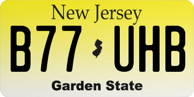 NJ license plate B77UHB