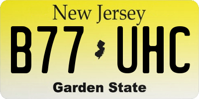 NJ license plate B77UHC