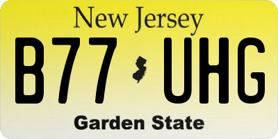 NJ license plate B77UHG